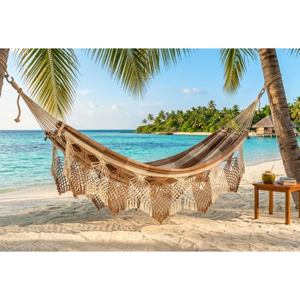 Rede De Descanso Dormir Casal King Super Luxo 100% Algodão Reforçada Promoção