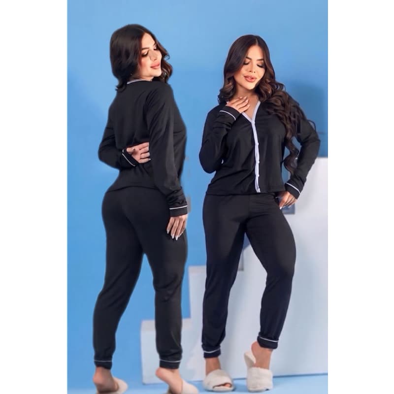 PIjama Americano Inverno Frio Feminino Amamentação Malha Suede