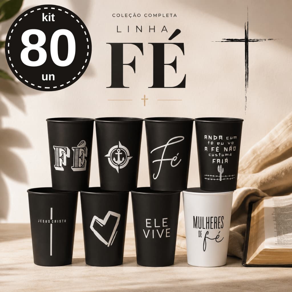 Kit 80 Copos Lembrancinha Para Culto de Mulheres Lembrancinha Para Igreja Lembrancinha Religiosa.