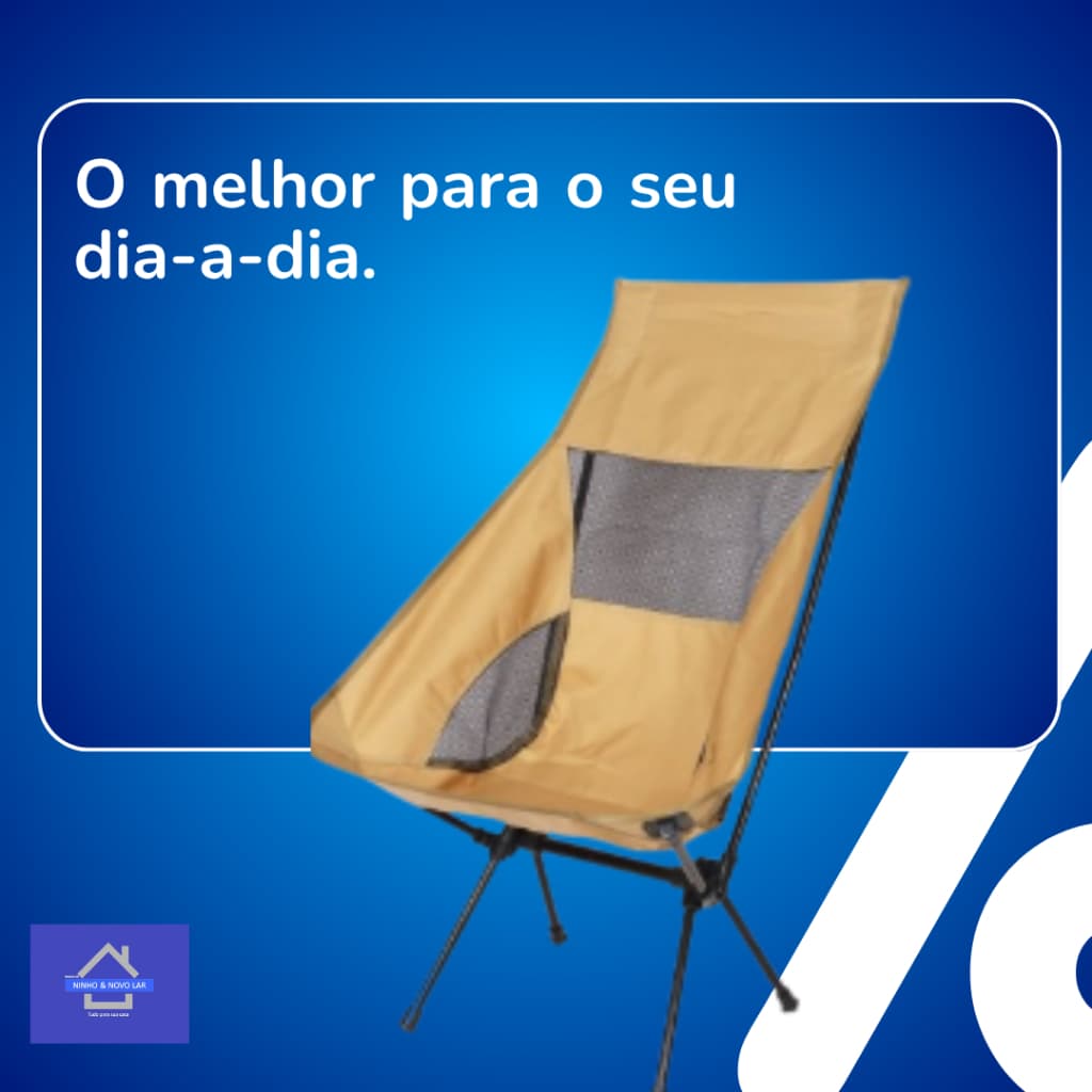 Cadeira Camping Dobrável Ultra Resistente e Portátil | Conforto Premium para Praia, Parque, Pesca e Lazer