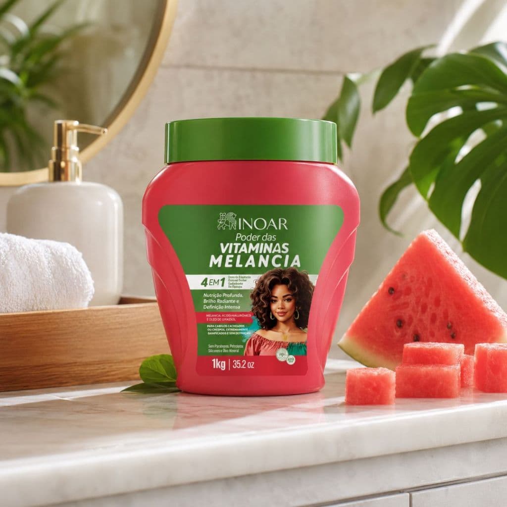 Creme de Tratamento Inoar Poder das Vitaminas Melancia 1KG