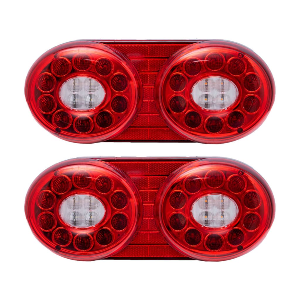Par Lanterna Traseira Led Refil Randon Seta Caminhão Baú Carreta Implemento 12v 24v