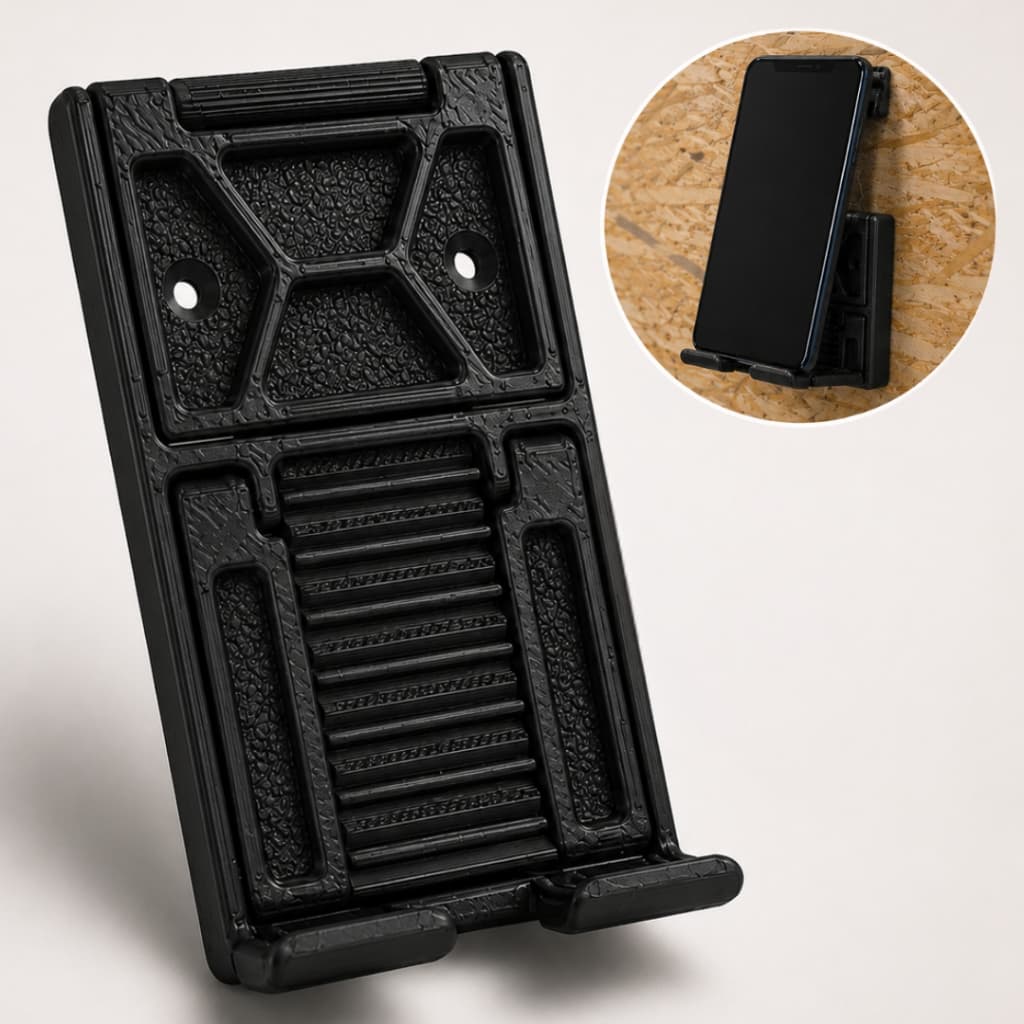 Suporte de Celular Retrátil Ajustável para Parede e Painel Parafuso ou Dupla Face