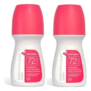 Desodorante kit com 02  Giovanna Baby On 72h Rollon 50 ml.