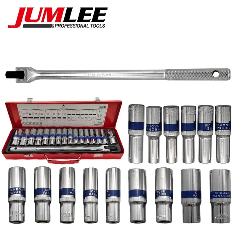 Kit Chave Quebra-Catraca 1/2" 16 Peças 8-24mm em Caixa AL-031