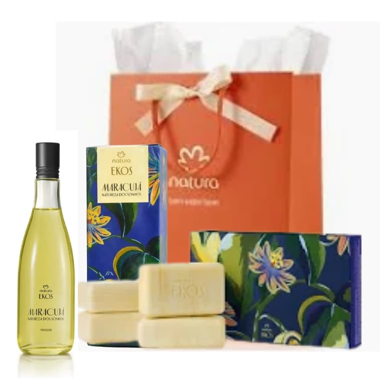 Ekos Maracujá Natura - Presente Natureza Dos Sonhos Colonia 150ml +  Sabonete em Barra Cremoso 4 un de 100 g
