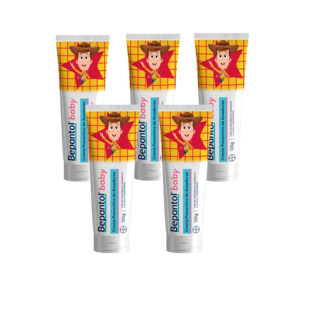 Kit 5 Bepantol Baby 120g cada - Pomada de Assadura