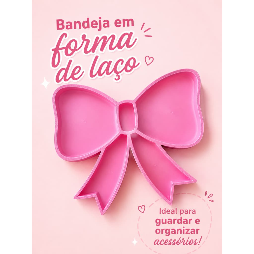 Bandeja Decorativa em Forma de Laço – Organizadora de Acessórios