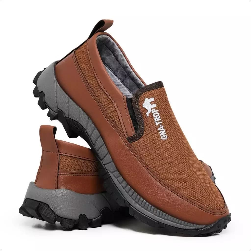 Tênis Sapatilha Masculino Trekking Slip On Solado Tratorado Resistente