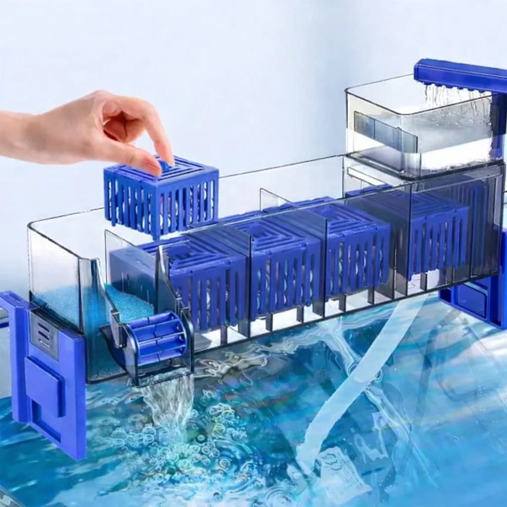 Filtro Sump Hang-On De Supeficie Aquatank Linha Premium Aqua Top Acrilico Para Aquario