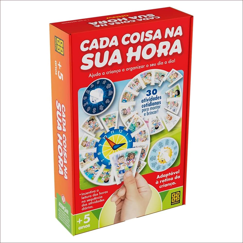 Jogo Educativo Cada Coisa Na Sua Hora Grow 4589 +5 Anos