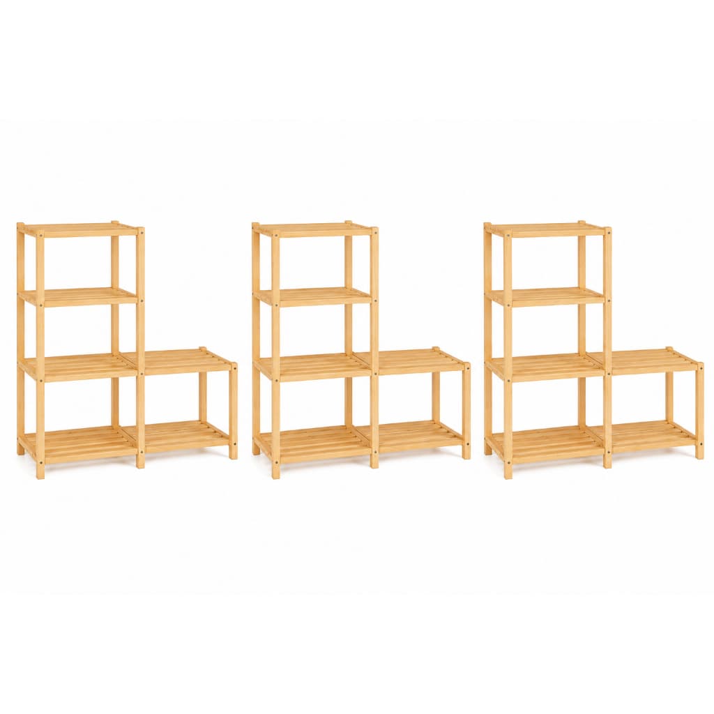 Compre 2 Leve 3 Sapateiras Vertical De Madeira Pinus Natural Organizadora Aberta