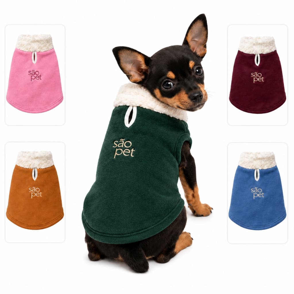Roupa Inverno Pet Pinscher, Mini, Filhote e portes semelhantes até 1kg - Pelúcia Quentinha - São Pet