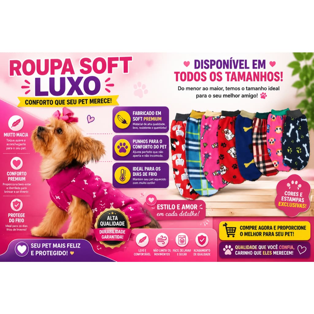 Roupa para Cachorro Gato Pet Roupinha e Meia Para Cachorro e Gatos Blusa de Frio Caes Cachorro Luxo