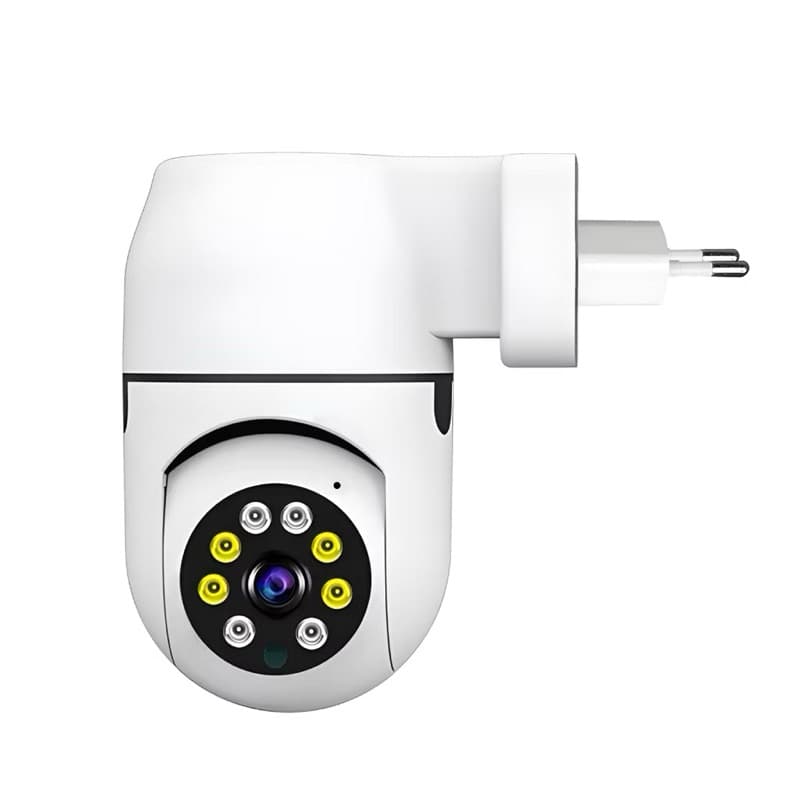Câmera WiFi Tomada 360° Full HD Visão Noturna Áudio Monitoramento