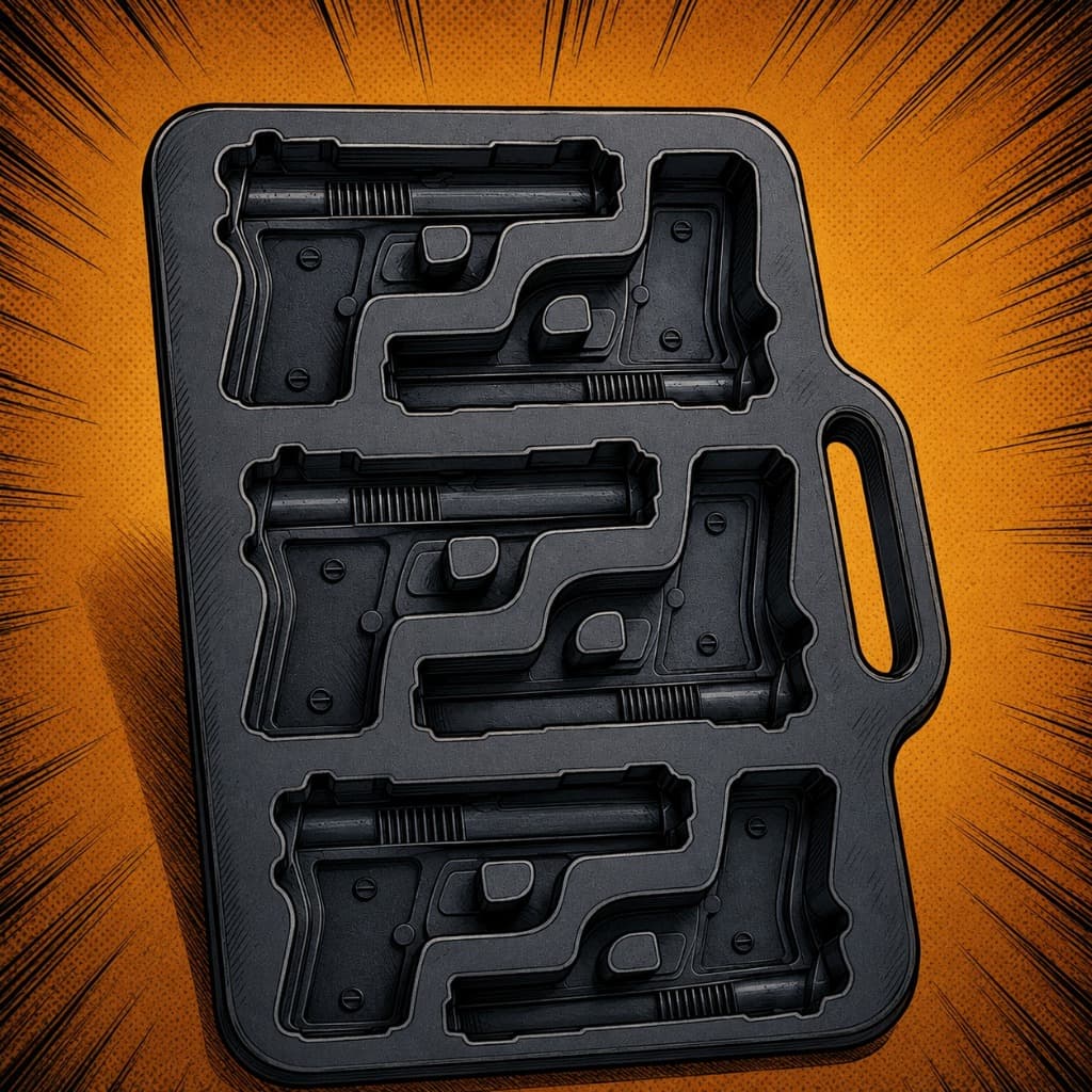 Forma de Silicone Pistola Investidor Louco! Molde de pistola Bitcoin para Gelo e Chocolate Profissional Confeitaria