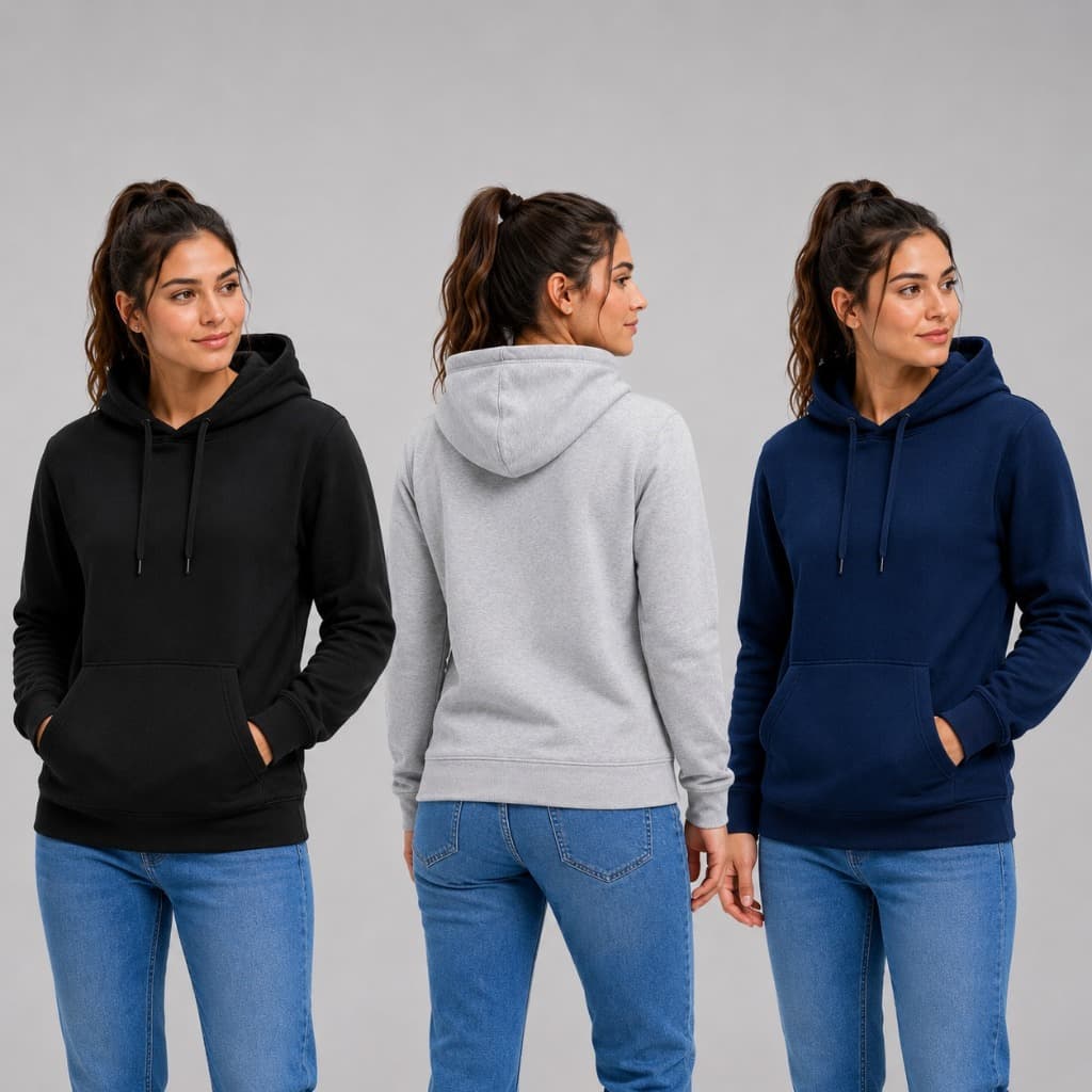 Moletom Feminino Lisa Capuz Frio Flanelado Bolso Blusa