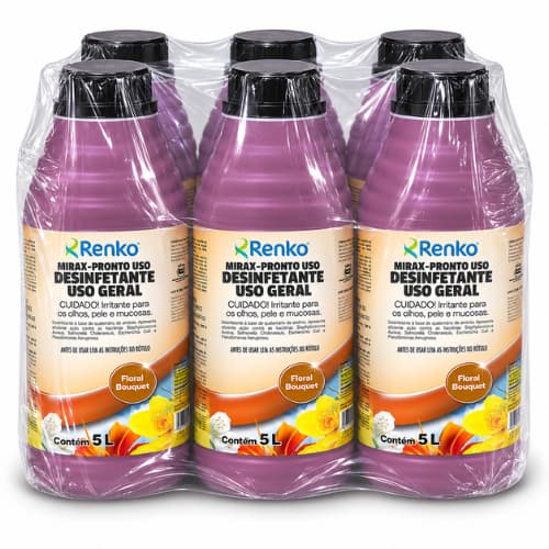 Desinfetante Mirax Pronto Uso Floral Bouquet 1L Fardo com 6 uidades Original