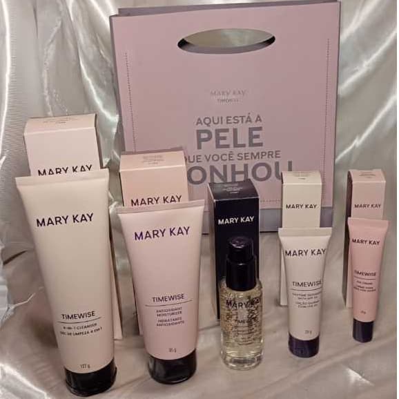 Kit TimeWise Advanced Skincare Original Mary Kay - Cuidados Faciais Completo, Pele Jovem e Hidratada
