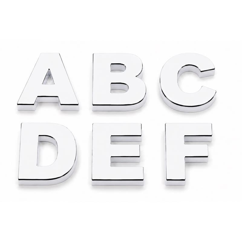 Letras e Numeros Fachada  14cm Preto e Branco Fosco ACM + PVC Expandido – Alto Relevo Premium