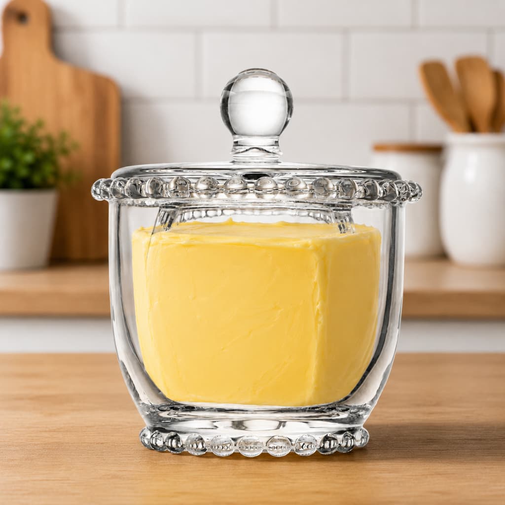 Manteigueira Francesa Pearl Bolinhas Wolff Ideal Cantinho do Café ou Mesa Posta