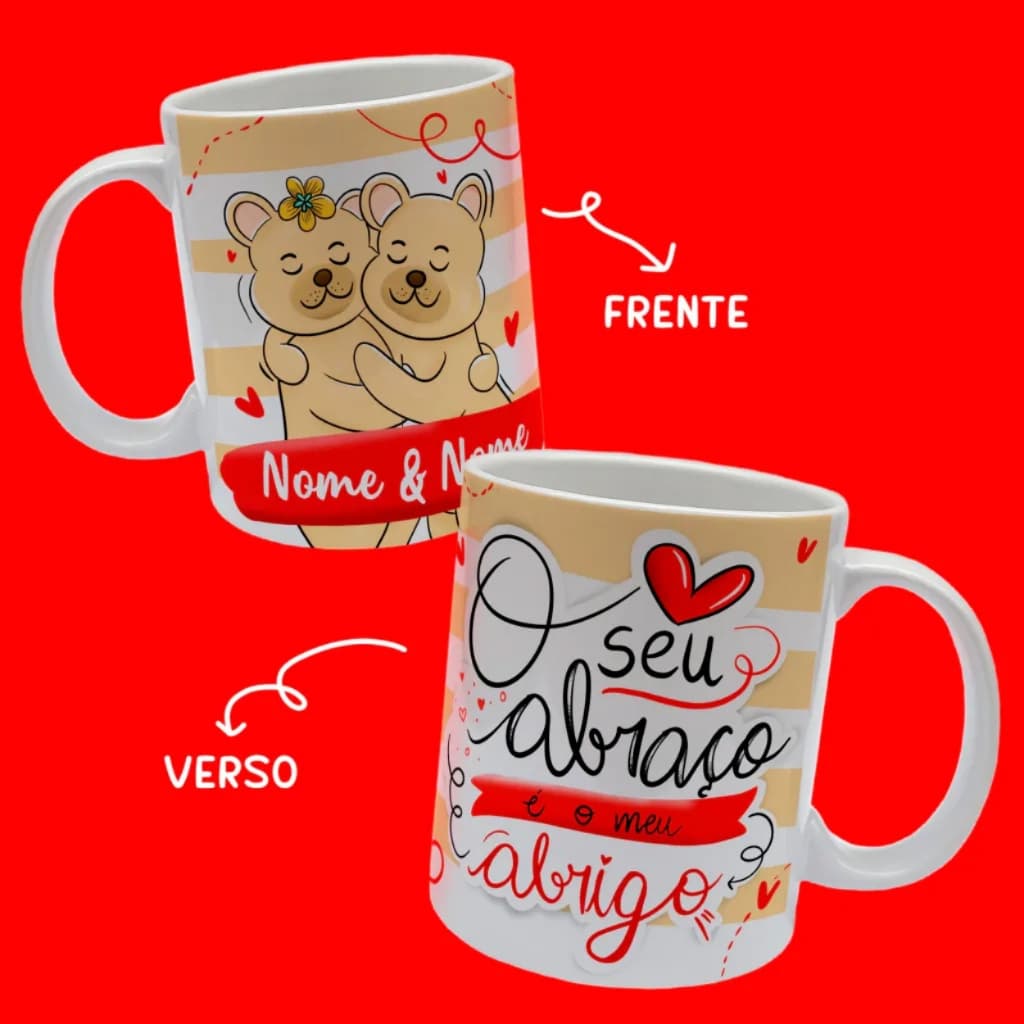Caneca Personalizada Dia dos Namorados Diversos Modelos Presente 325ml