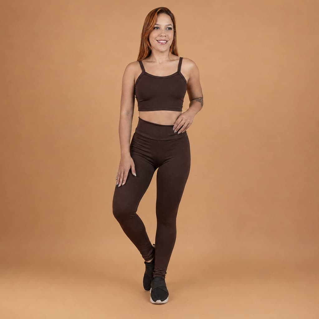 Conjunto Academia Calça Legging e Top alcinha fitness em tecido suplex ótima qualidade
