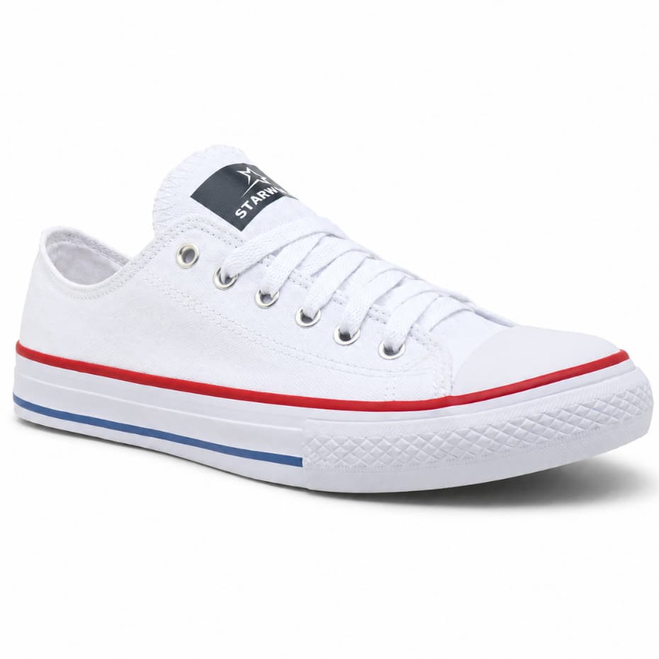 Tênis Lona Feminino Masculino 4 Cores Casual Confortável Cano Baixo Marca Star World