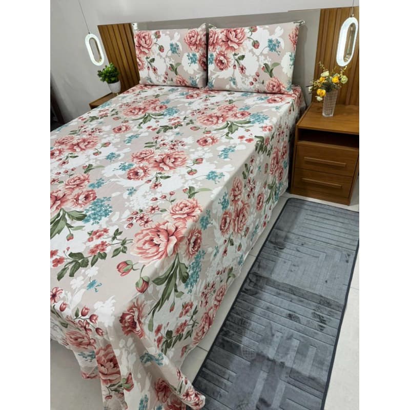 Jogo De Cama Casal Padrão 3 Peças Estampado Luxuoso- Estampas Sortidas *Oferta