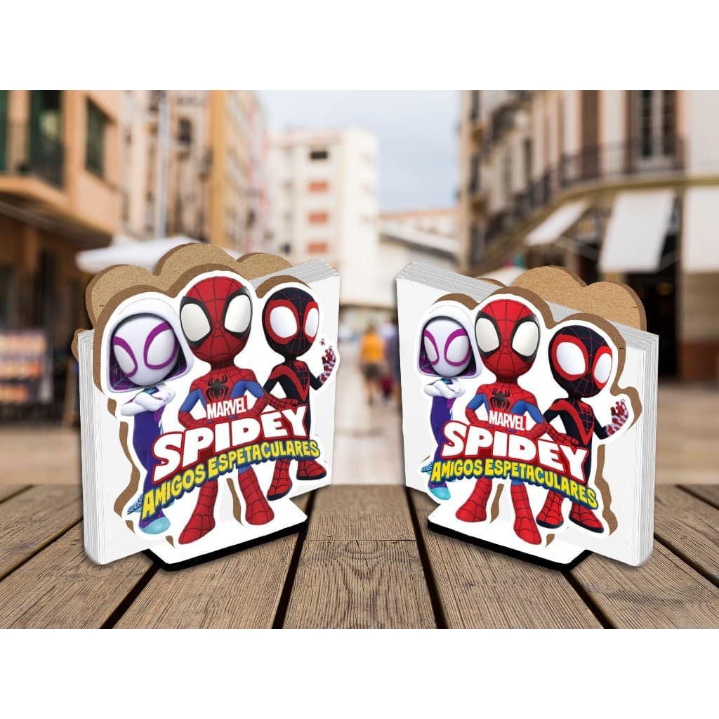 Kit 10 Centro de Mesa Porta Guardanapo Spidey e Seus Amigos