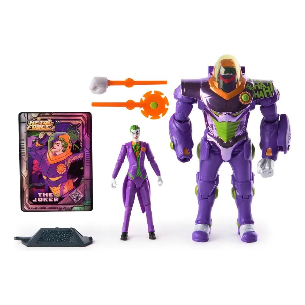 Dc Comics Boneco Coringa 10cm Armadura Metal Force 16cm SUNNY