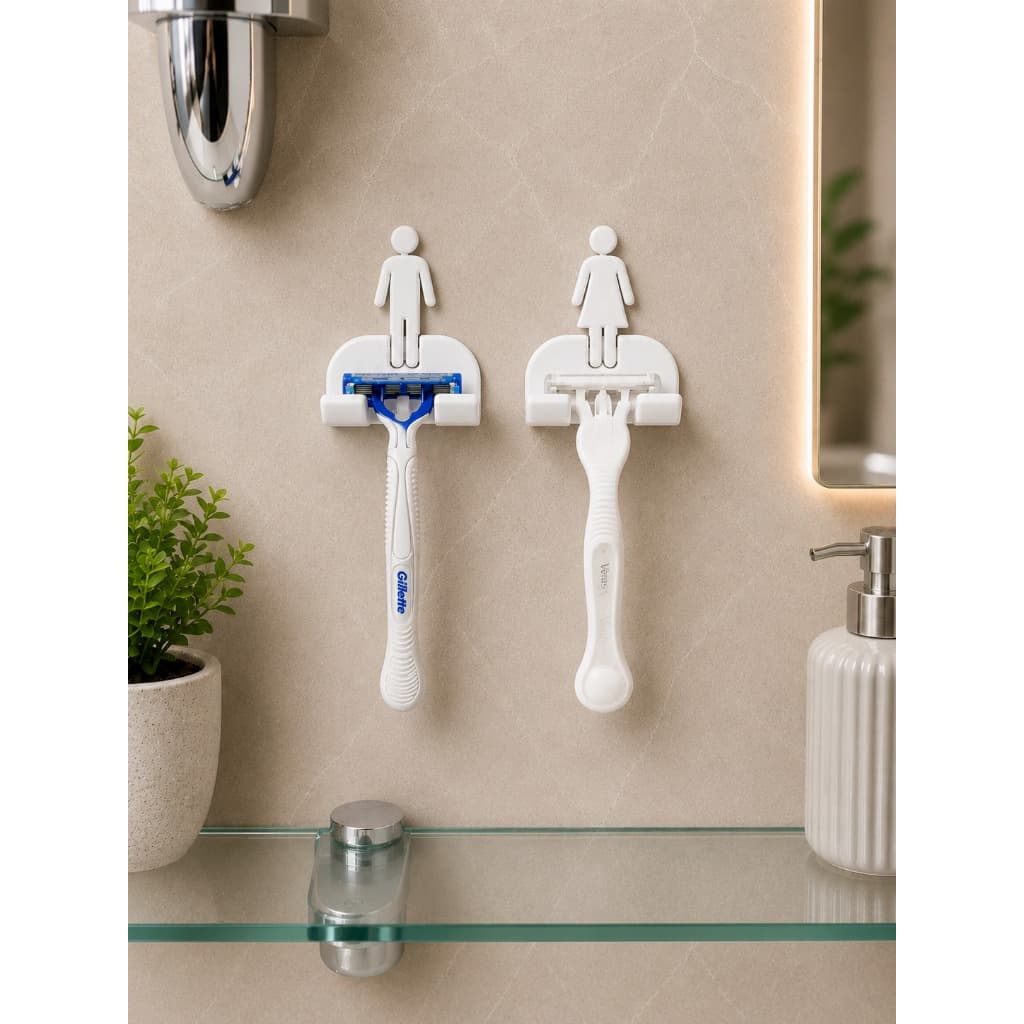 🚀 Suporte Para Lamina de Barbear Masculino e Feminino Adesivo Parede Organizador Banheiro
