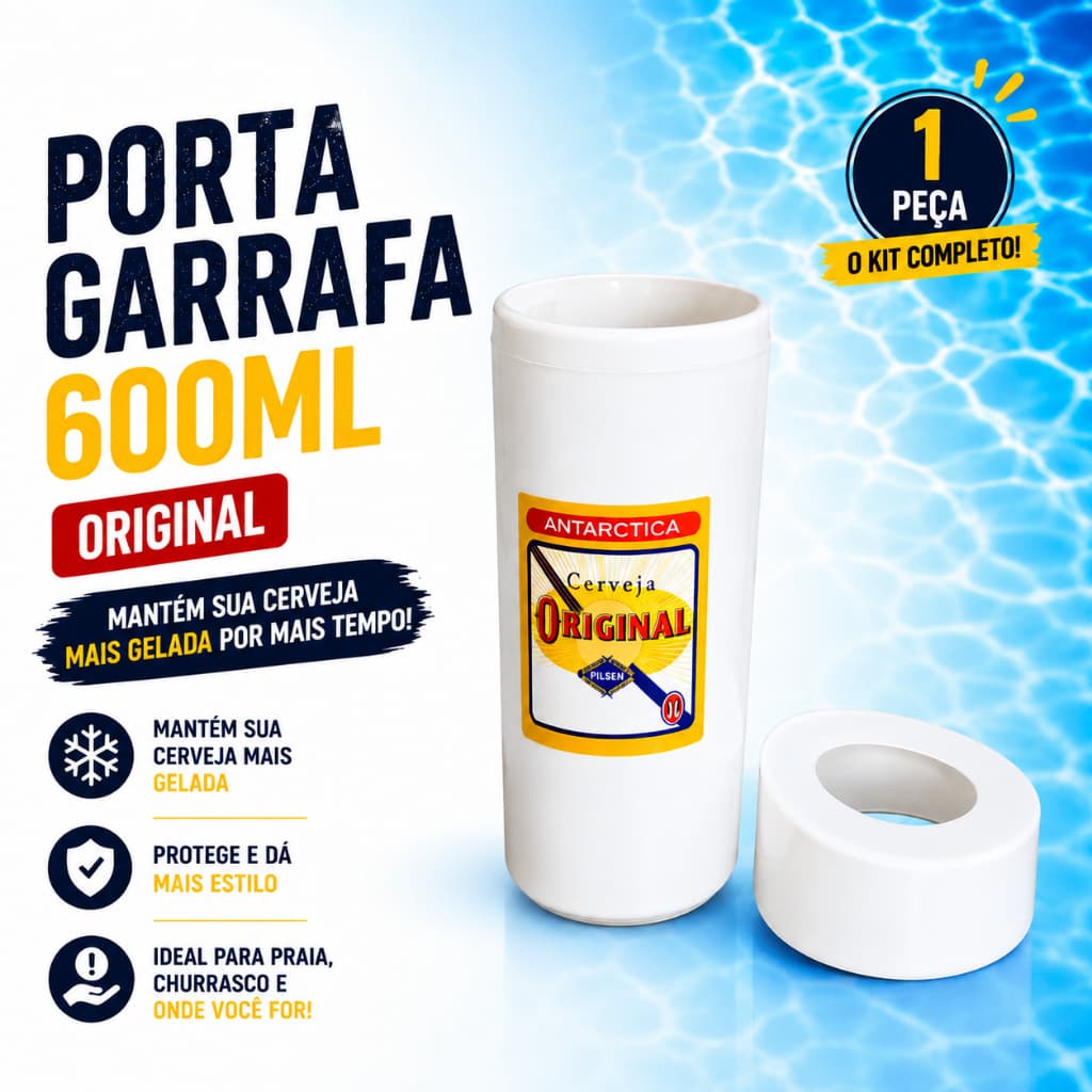 Porta Garrafa Cerveja 600ml Original Suporte Camisinha Térmico