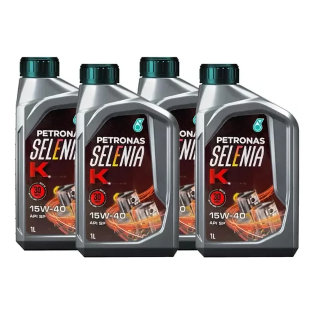 Kit 4 Óleo Lubrificante Motor Petronas Selenia K 15w40 Api SP Semi-sintético