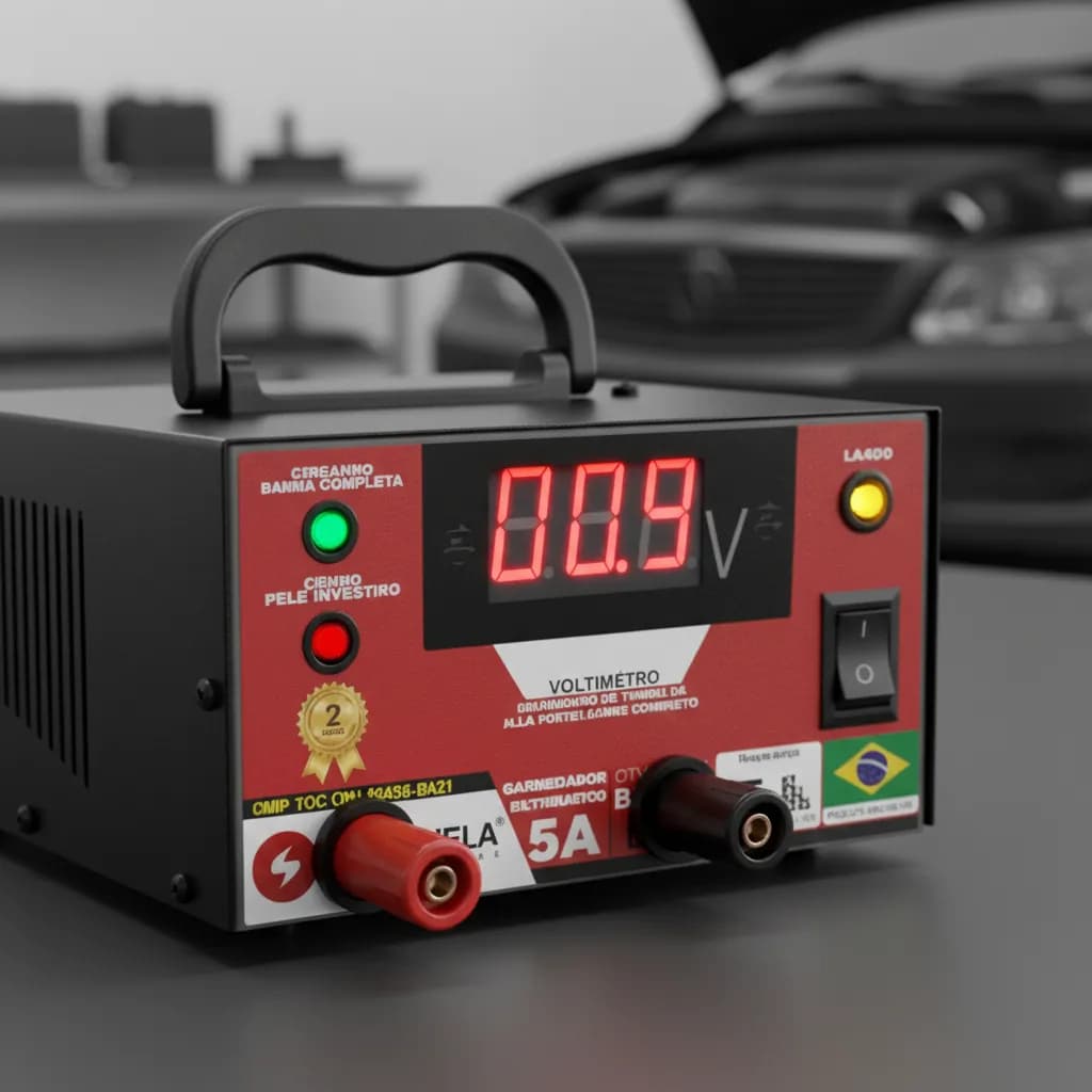 Carregador de Bateria Portátil Sentinela 5,0A Bivolt Primeira Linha
