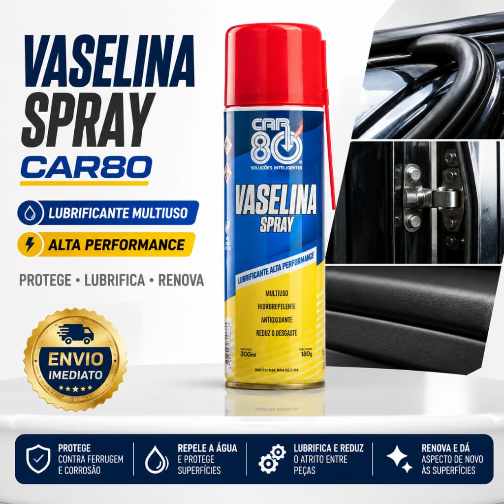 Vaselina Spray Car80 Original 300ml Lubrificante Multiuso Alta Performance Antioxidante