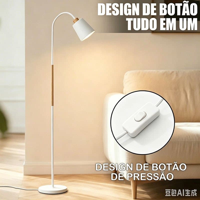 🔥Luminaria De Chão 1,8m LED Ajustável Disponíveis Para Sala de Estar Quarto Estudo e Escritório