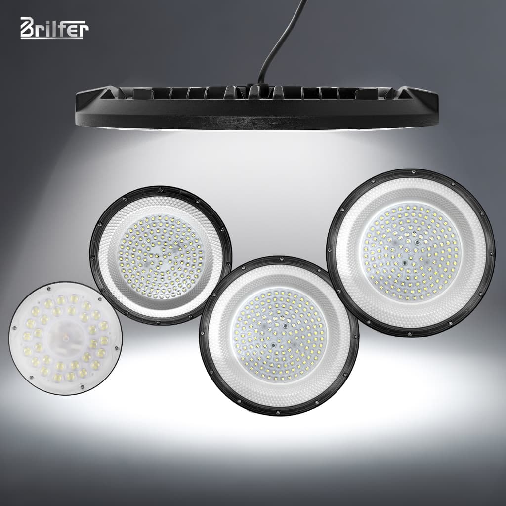 Luminária UFO LED 100-400W Super Brilho - Alta Performance Bivolt 6500K p/ Galpão