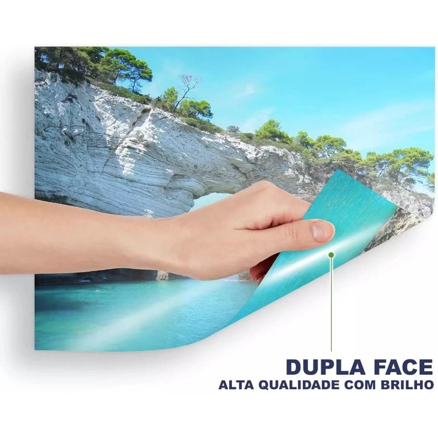Kit 100 Folhas Papel Fotográfico Dupla Face 180g A4 LINHA NEUTRA Masterprint