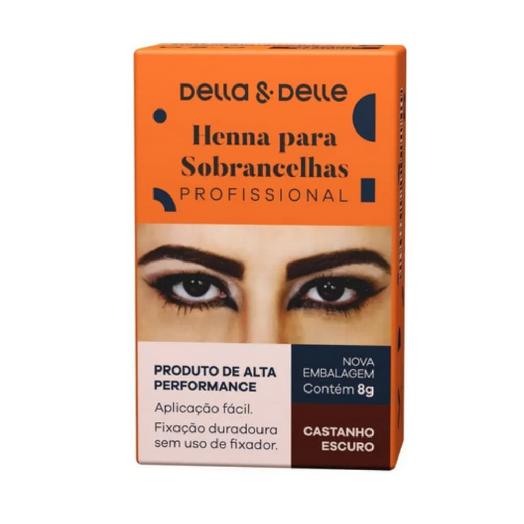 Henna Para Sobrancelhas Della & Delle 3g Pó Profissional - Original C/ Nf-e