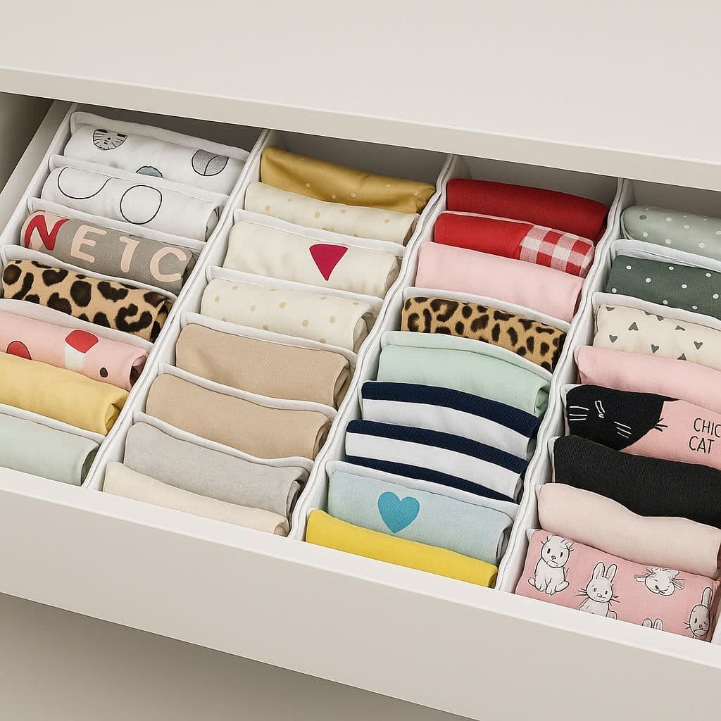 Kit 4 Organizadores Colmeia de Gaveta de Roupa (P) Com Viés Reforçado Perfeitas para Roupas Delicadas TNT