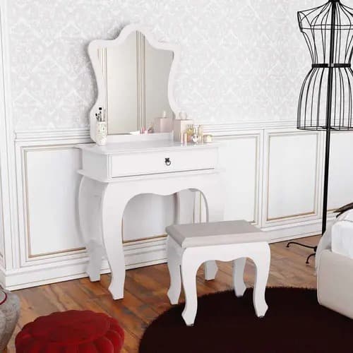 Penteadeira Infantil Baby JB 7200 e Banqueta