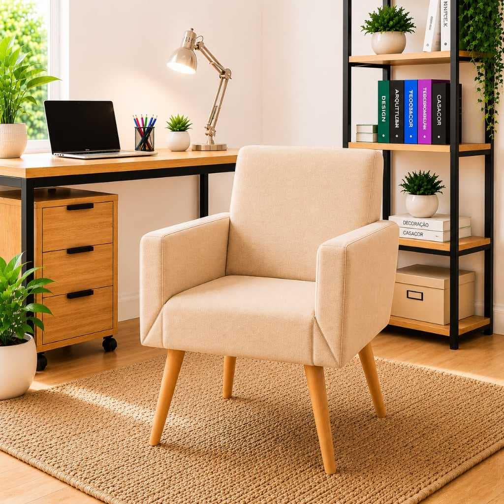 CAPA DE POLTRONA NINA DECORATIVA PARA RECEPÇÃO SALA QUARTO E ESCRITÓRIO