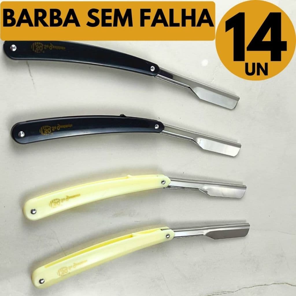 Navalhas Barbearia 14 Un Para Barbear Corte Rente Profissional Precisão Uso Barbeiro Salão Casa