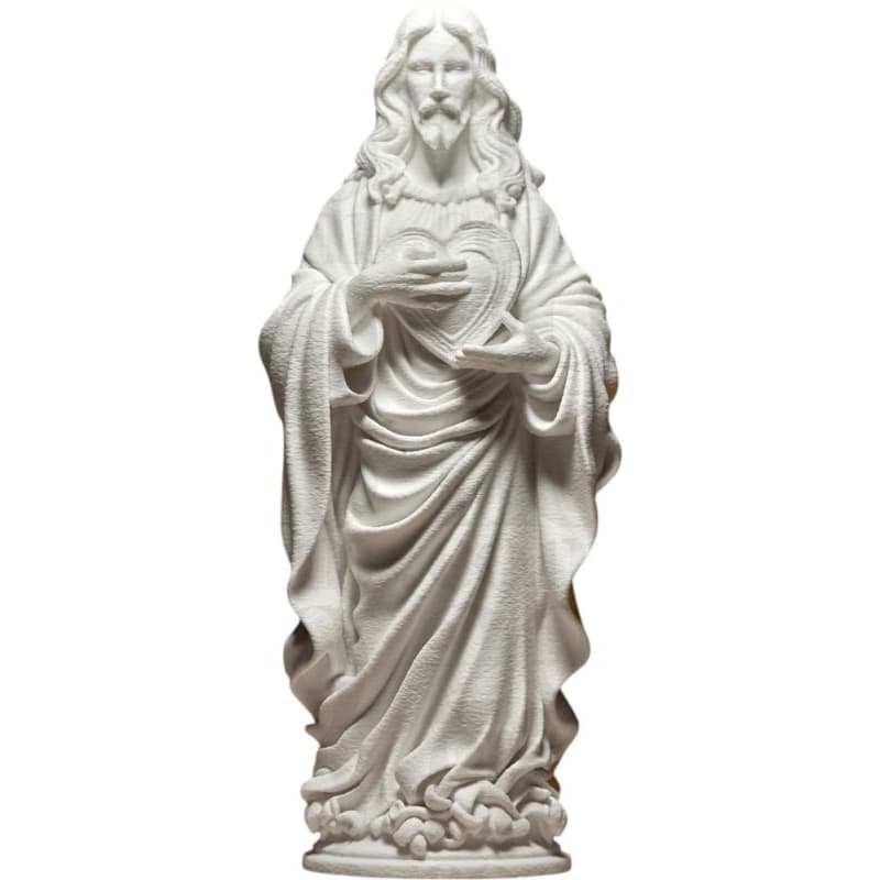 Estátua Sagrado Coração De Jesus Cristo - Escultura Religiosa Católica Imagem Para Altar Oratório Lar Impressão 3D