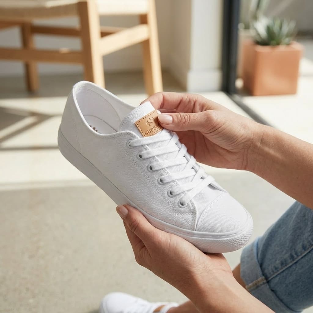 Tênis Preto com Detalhe Branco – Sem Marca / Solado PVC / EVA Dublado / Curvin