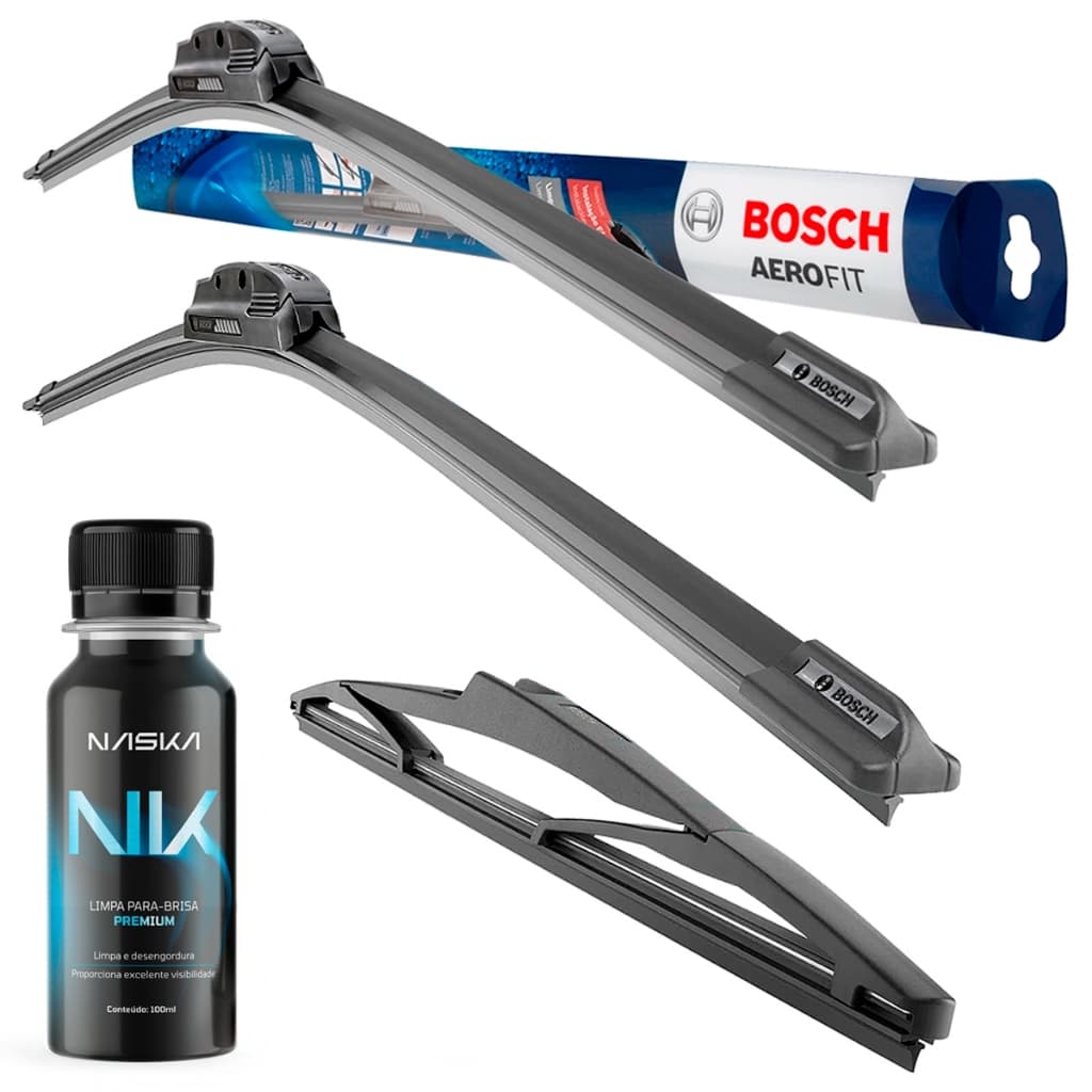 Palheta Limpador Para-brisa Bosch Dianteira + Traseira