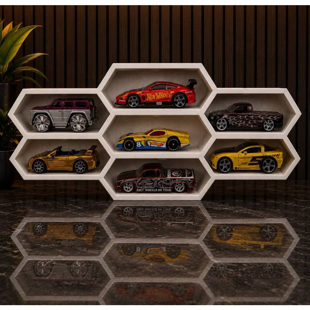 Prateleira Expositor Estante Para Mini Carrinhos Miniatura Lançamento Cor Branco 1 Unidade