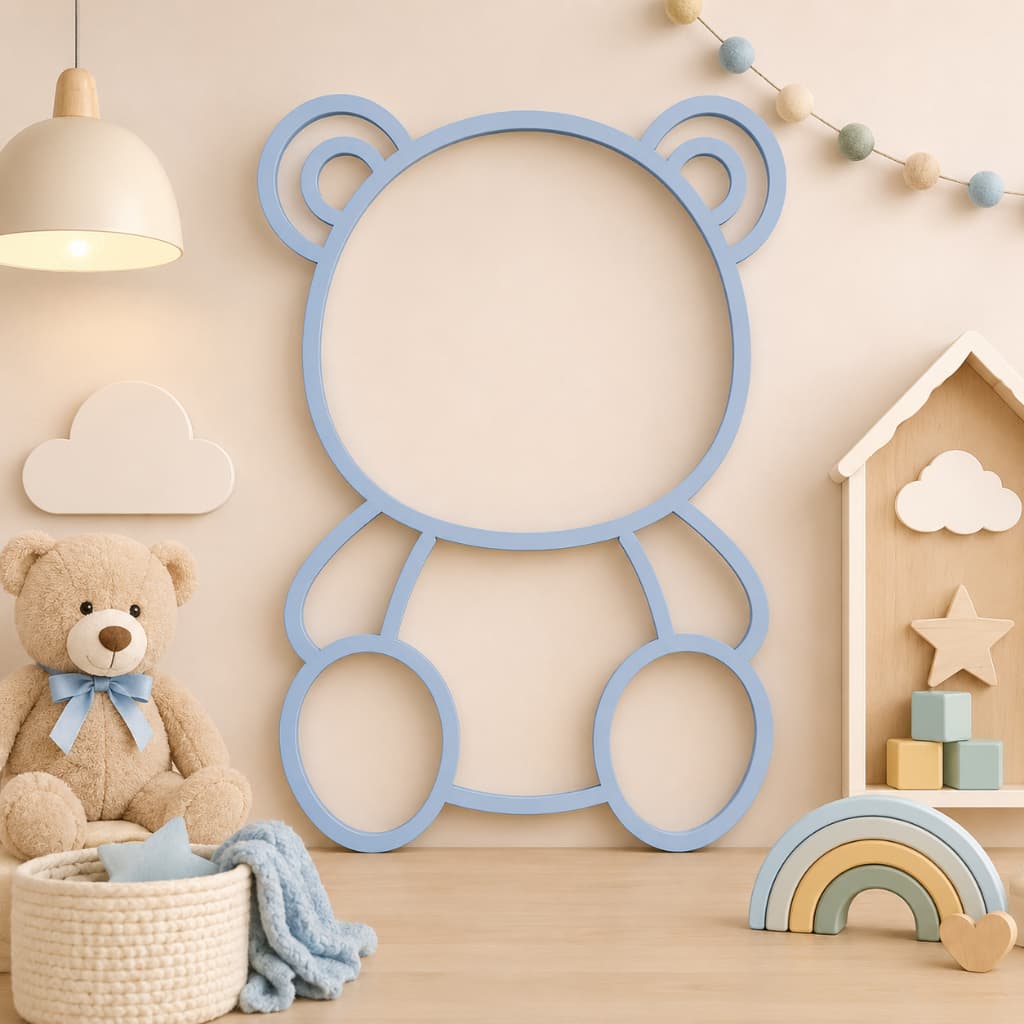Enfeite Porta Quarto Bebê Ursinho Decorativo Infantil Decoração Maternidade