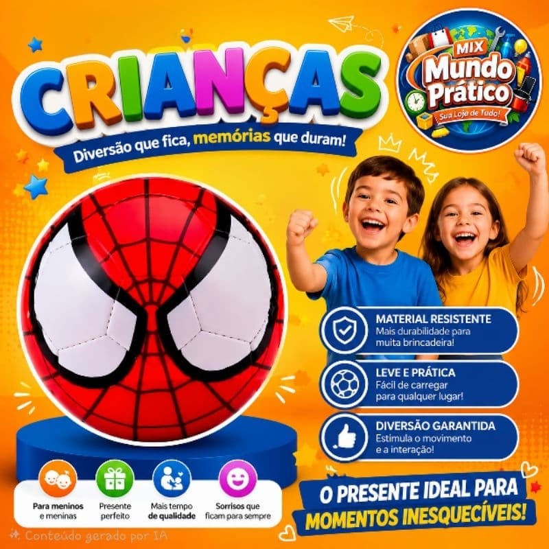 Bola de Futebol Infantil Homem-Aranha | BZ5207-1